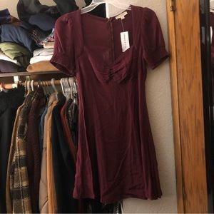 NWT PacSun burgundy mini dress